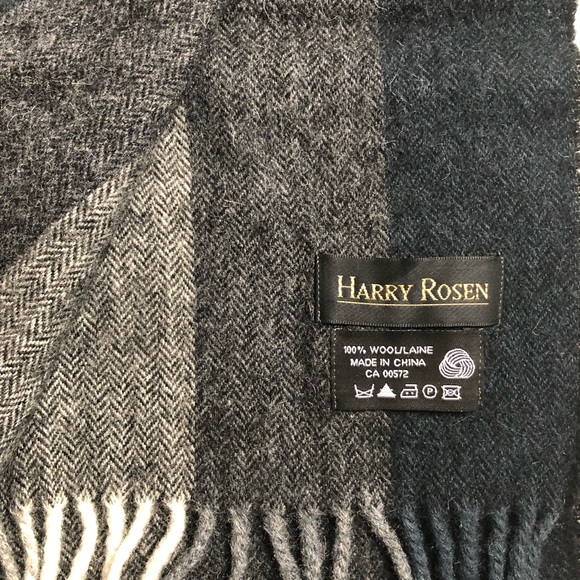 Harry Rosen Wool Scarf, EUC approx 63” long - Picture 4 of 5